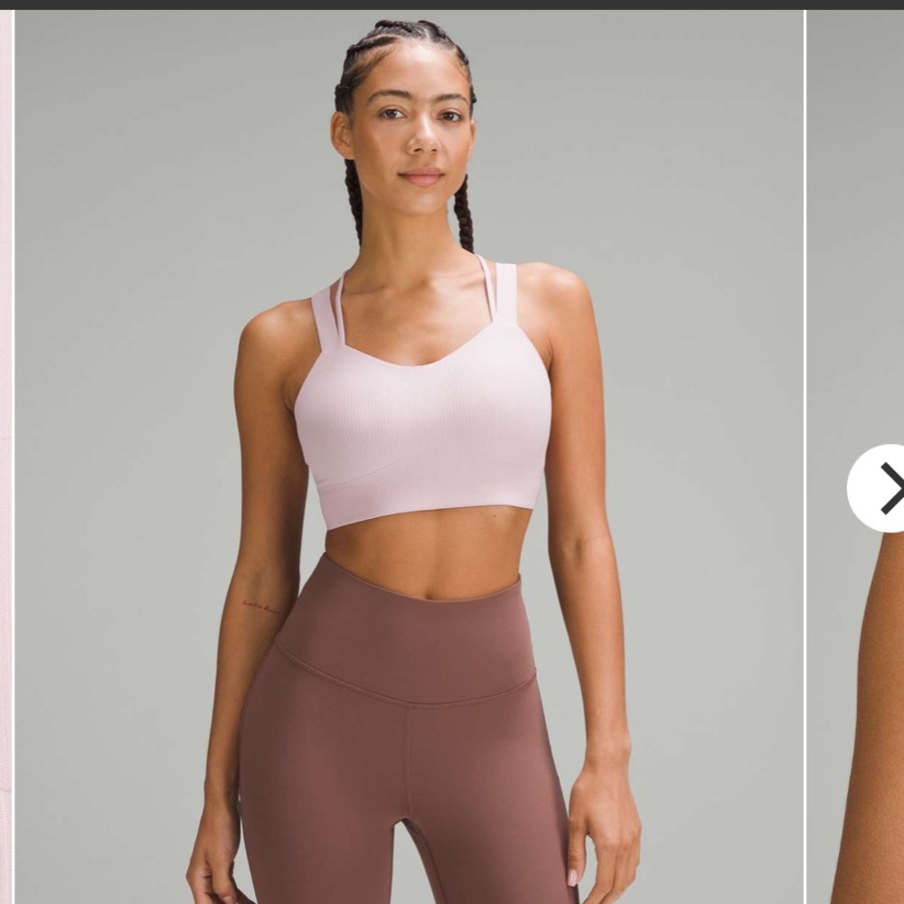 Lululemon Like a Cloud Longline Ribbed Bra *Light Support, D/DD Cups
Pink Peony